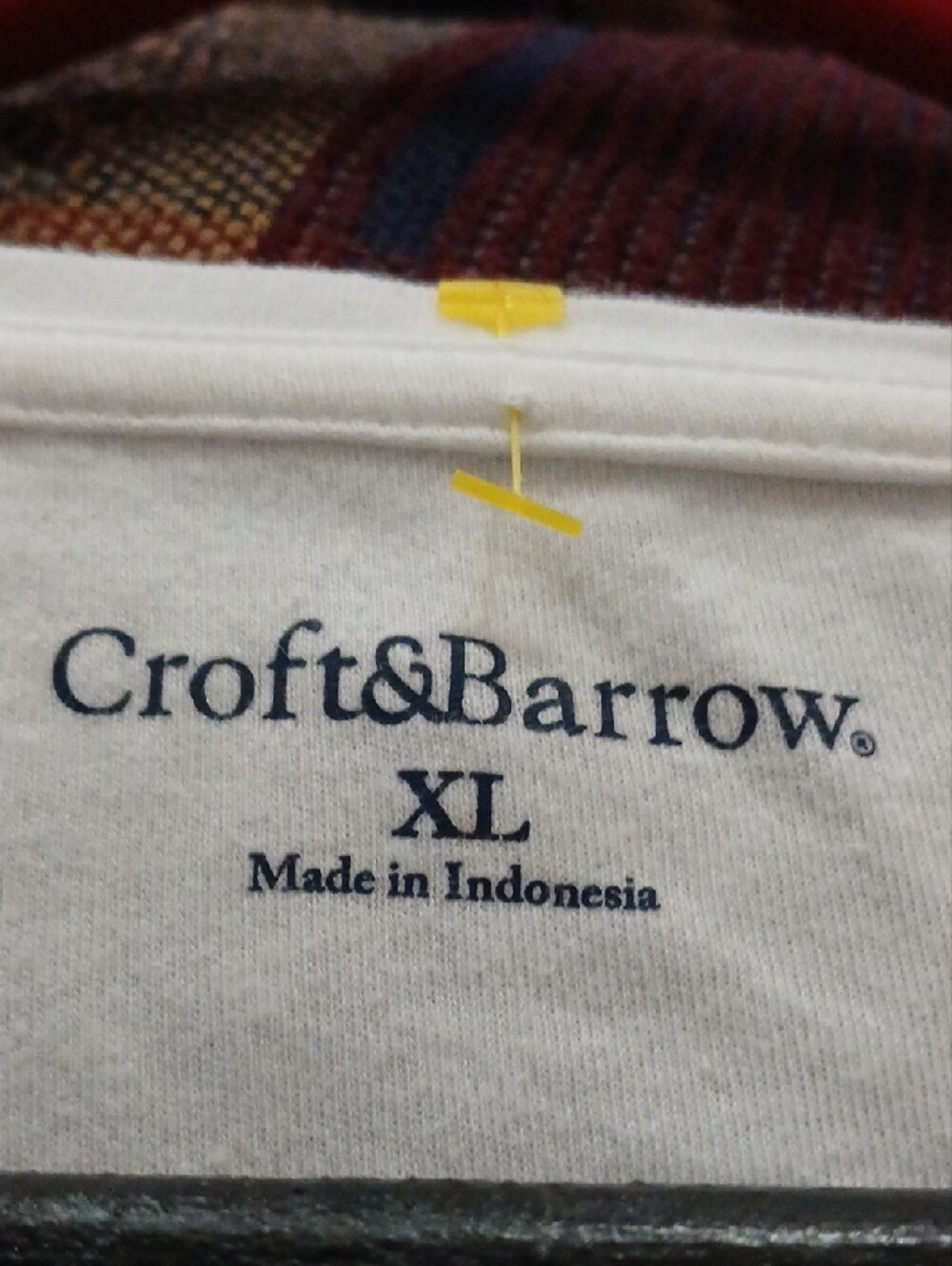 croft & barrow Cream Lace Front Long Sleeve Tee - Picture 7 of 7